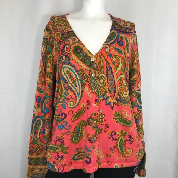 Isaac Mizrahi Sweaters - Isaac Mizrahi cardigan M multicolor 80% cotton